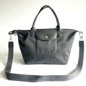 Longchamp Heavy Green Nylon Handbag Shoulder Bag